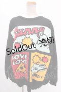Candy Stripper / FUNNY COMIC KNIT 2 黒 Y-24-12-28-055-PU-TO-SZ-ZT096