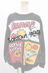 Candy Stripper / FUNNY COMIC KNIT 2 黒 Y-24-12-28-055-PU-TO-SZ-ZT096