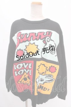 画像1: Candy Stripper / FUNNY COMIC KNIT 2 黒 Y-24-12-28-055-PU-TO-SZ-ZT096