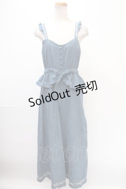 画像1: axes femme POETIQUE / 刺繍サロペット M Bグリーン Y-24-12-28-063-AX-OP-SZ-ZS