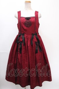 axes femme kawaii / 牡丹刺繍チャイナジャンスカ  ワイン Y-24-12-28-073-AX-OP-SZ-OS
