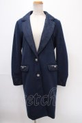 axes femme / レース襟チェスターコート  紺 Y-24-12-28-105-AX-CO-AS-ZT-C047