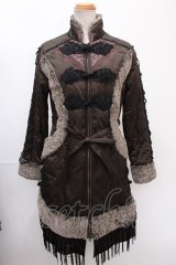 Ozz oneste / COATフリル中綿コート  黒 Y-24-12-28-112-OO-JA-AS-ZT-C027