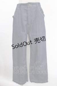 axes femme POETIQUE / フリルディテールパンツ M インディゴ Y-24-12-28-117-AX-PA-SZ-ZT220