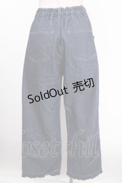 画像2: axes femme POETIQUE / フリルディテールパンツ M インディゴ Y-24-12-28-117-AX-PA-SZ-ZT220