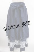 axes femme / レース使いティアードスカート F 紺 Y-24-12-28-128-AX-SK-SZ-OS