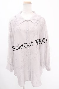 axes femme POETIQUE / リリー柄オーバーシアーシャツ M ピンク Y-24-12-28-020-AX-TO-SZ-OS