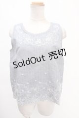 axes femme / ストライプ刺繍入りセットアップ M グレー Y-24-12-28-024-AX-OP-SZ-ZI