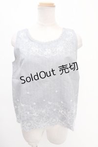 axes femme / ストライプ刺繍入りセットアップ M グレー Y-24-12-28-024-AX-OP-SZ-ZI