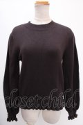 axes femme / あぜフリルニットプルオーバー  黒 Y-24-12-28-030-AX-TO-AS-ZT321