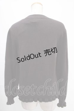 画像2: axes femme / あぜフリルニットプルオーバー  黒 Y-24-12-28-030-AX-TO-AS-ZT321