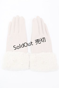 画像1: 【SALE】axes femme / 雪柄刺繍手袋  ベージュ Y-24-12-29-012-AX-ZA-SZ-ZT273