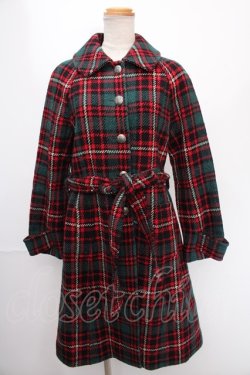 画像1: Jane Marple / Big Tartan コート M グリーン Y-24-12-29-049-JM-CO-SZ-ZT-C004