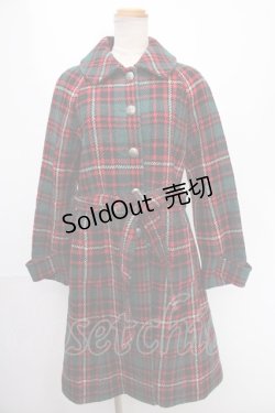 画像1: Jane Marple / Big Tartan コート M グリーン Y-24-12-29-049-JM-CO-SZ-ZT-C004