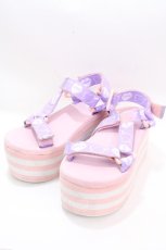 画像1: 【SALE】Candy Stripper / 厚底サンダル M ピンク Y-25-01-01-045-PU-SH-SZ-ZTK022 (1)