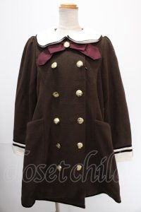 Amavel / Wボタン丸襟コート F ブラウン Y-25-01-01-054-CA-CO-SZ-ZT-C047