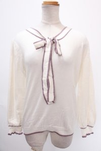 axes femme / ボウタイニット M 生成り Y-25-01-01-064-AX-TO-SZ-ZT312