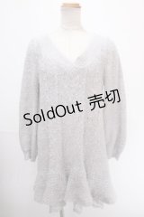 axes femme /ニットチュニック  ブルーグレー Y-25-01-01-068-AX-OP-AS-ZT361