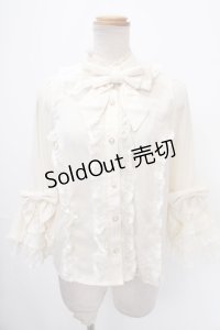 axes femme kawaii / 姫袖7分丈ブラウス M 生成り Y-25-01-01-077-AX-BL-SZ-ZH