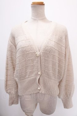 画像1: axes femme / ボリューム袖ニットカーデ  キナリ Y-25-01-01-099-AX-TO-SZ-ZT378