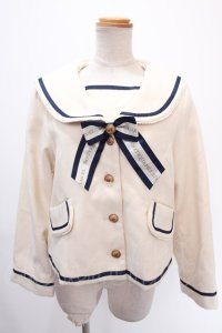 Amavel / セーラーショートコート F アイボリー Y-25-01-01-113-CA-CO-SZ-ZT-C059