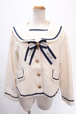 画像1: Amavel / セーラーショートコート F アイボリー Y-25-01-01-113-CA-CO-SZ-ZT-C059