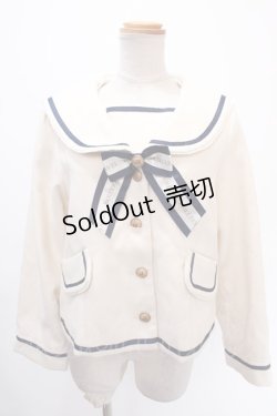 画像1: Amavel / セーラーショートコート F アイボリー Y-25-01-01-113-CA-CO-SZ-ZT-C059