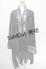 Ozz oneste / 着物袖シフォンカーディガン  黒 Y-25-01-01-115-OO-JA-AS-ZY