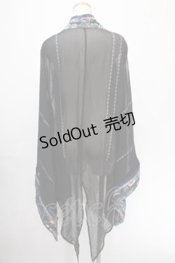 画像2: Ozz oneste / 着物袖シフォンカーディガン  黒 Y-25-01-01-115-OO-JA-AS-ZY