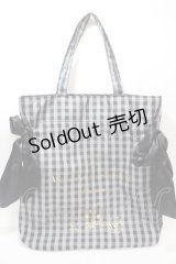 Maison de FLEUR / クロミダブルリボントートバッグ F ブラック Y-25-01-01-018-LO-BG-SZ-ZY