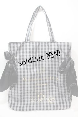 画像1: Maison de FLEUR / クロミダブルリボントートバッグ F ブラック Y-25-01-01-018-LO-BG-SZ-ZY