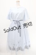 axes femme / ピーター・パン/プリントワンピース F サックス Y-25-01-01-137-AX-OP-SZ-ZI