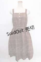 axes femme / チェック柄ワンピース/2022年福袋 M 茶 Y-25-01-01-147-AX-OP-SZ-ZI