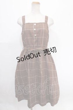 画像1: axes femme / チェック柄ワンピース/2022年福袋 M 茶 Y-25-01-01-147-AX-OP-SZ-ZI