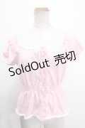 metamorphose / シャーリングニットブラウス  ピンク Y-25-01-10-069-ME-TO-SZ-ZY