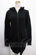 BPN / ニットロングパーカー  黒 Y-25-01-10-083-GO-TO-SZ-ZT097