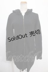 BPN / ニットロングパーカー  黒 Y-25-01-10-083-GO-TO-SZ-ZT097