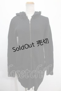 BPN / ニットロングパーカー  黒 Y-25-01-10-083-GO-TO-SZ-ZT097
