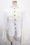 Qutie Frash / 姫袖ブラウス  白 Y-25-01-10-101-QU-BL-SZ-ZY