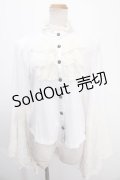 Qutie Frash / 姫袖ブラウス  白 Y-25-01-10-101-QU-BL-SZ-ZY