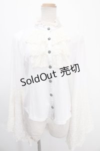 Qutie Frash / 姫袖ブラウス  白 Y-25-01-10-101-QU-BL-SZ-ZY