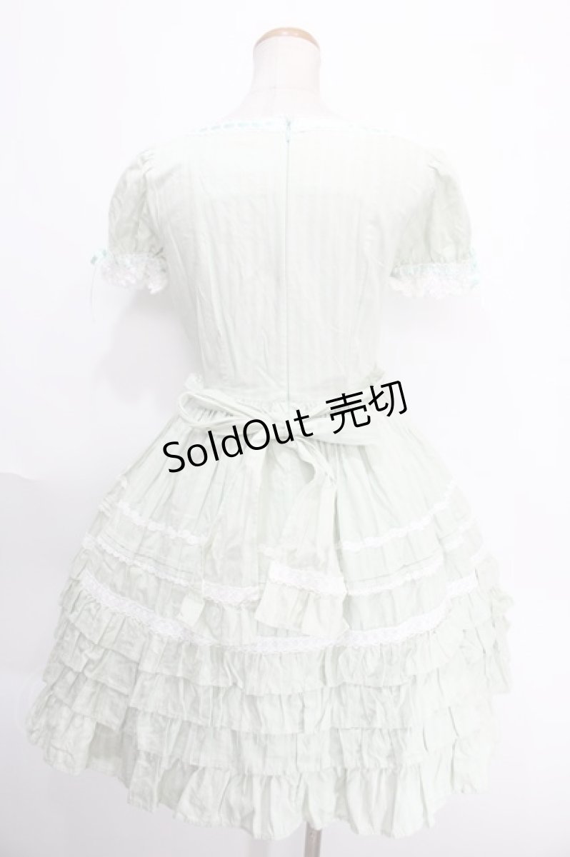 画像2: Angelic Pretty / サテンクラシカルフリルワンピース  ミント Y-25-01-10-154-AP-OP-SZ-ZY (2)