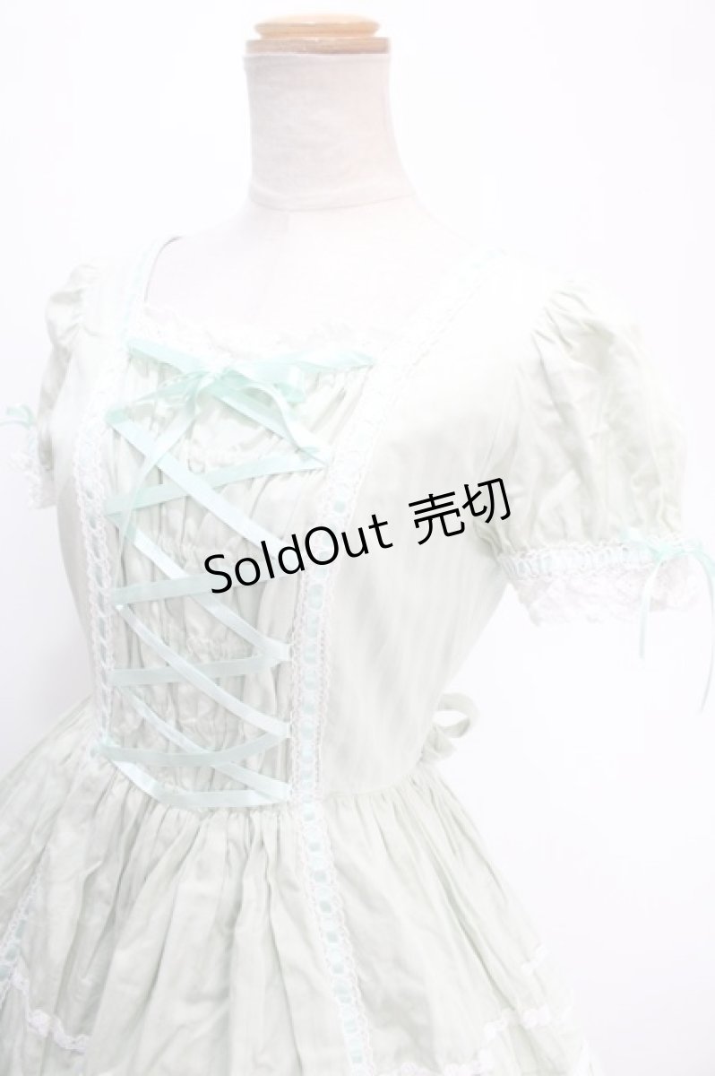 画像3: Angelic Pretty / サテンクラシカルフリルワンピース  ミント Y-25-01-10-154-AP-OP-SZ-ZY (3)