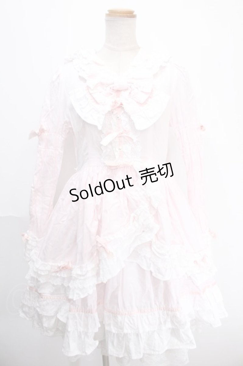 画像1: BABY,THE STARS SHINE BRIGHT / メヌエットミルフィーユワンピース  ピンク Y-25-01-10-155-BA-OP-SZ-ZY (1)