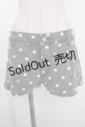 WORLD WIDE LOVE！(Rydia) / ドットデニムショートパンツ  グレー Y-25-01-10-184-PU-TO-SZ-ZY
