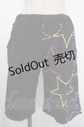 LOVER'S ROCK / 星柄ハーフパンツ  黒 Y-25-01-10-185-PU-PA-SZ-ZY