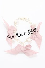 m petit by misako / AM3Pリボンバッグチャーム  桃 Y-25-01-10-026-LO-ZA-SZ-ZY