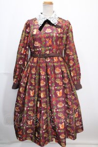 axes femme kawaii / 森のケーキ屋さん柄ワンピース   Y-25-01-13-069-AX-OP-SZ-OS