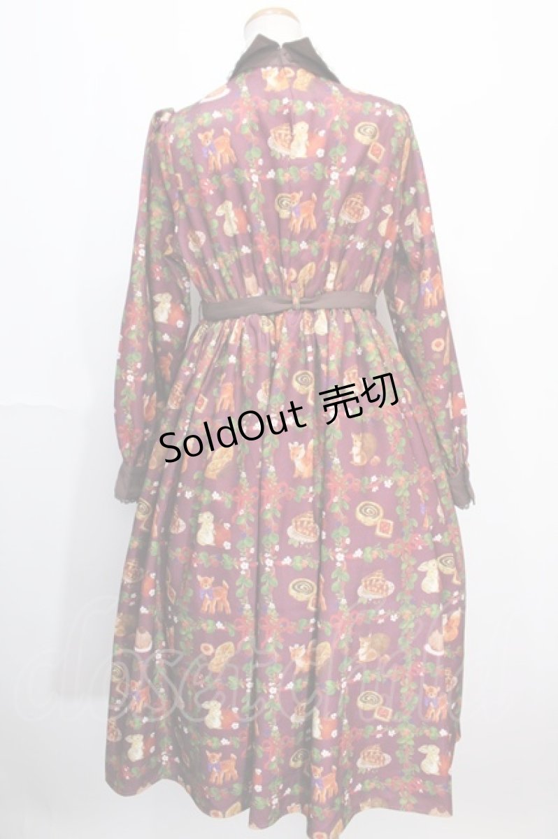 画像2: axes femme Kawaii / 森のケーキ屋さん柄ワンピース   Y-25-01-13-069-AX-OP-SZ-OS (2)