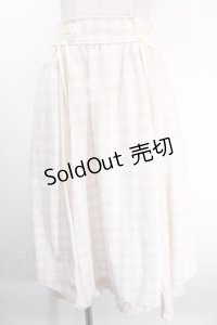 axes femme / パターン切替チェックスカート M 生成り Y-25-01-13-096-AX-SK-SZ-OS